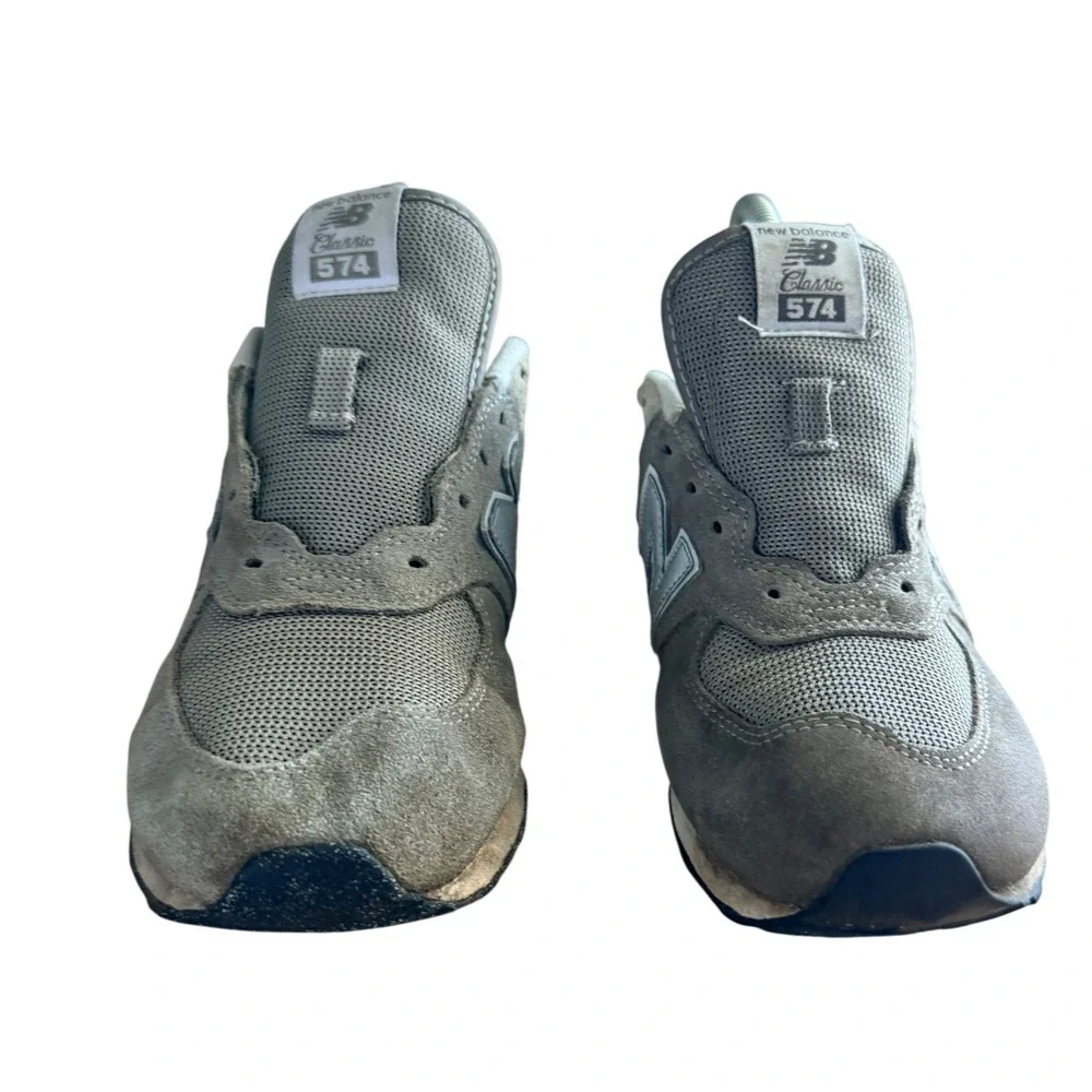 New Balance Sneakers Boys 5 GC574EVG Grey Classic 574 EUC